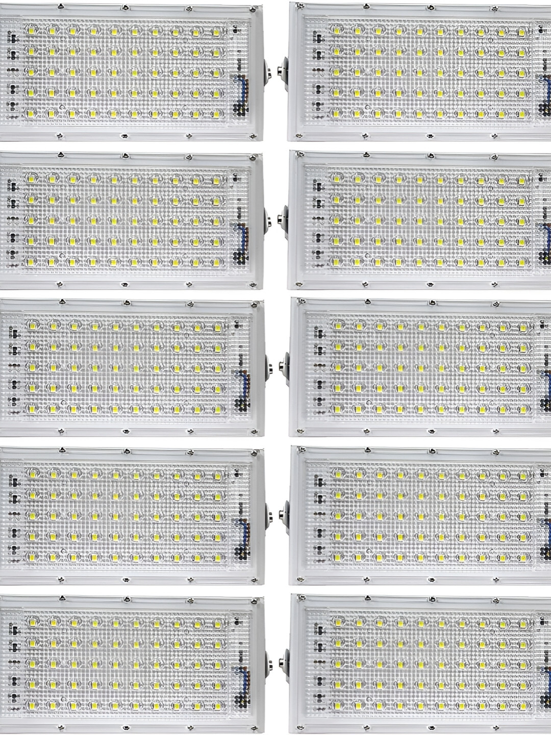 SPARK WORLD White 10 Pieces Iron  Square Shaped Outdoor Lamps