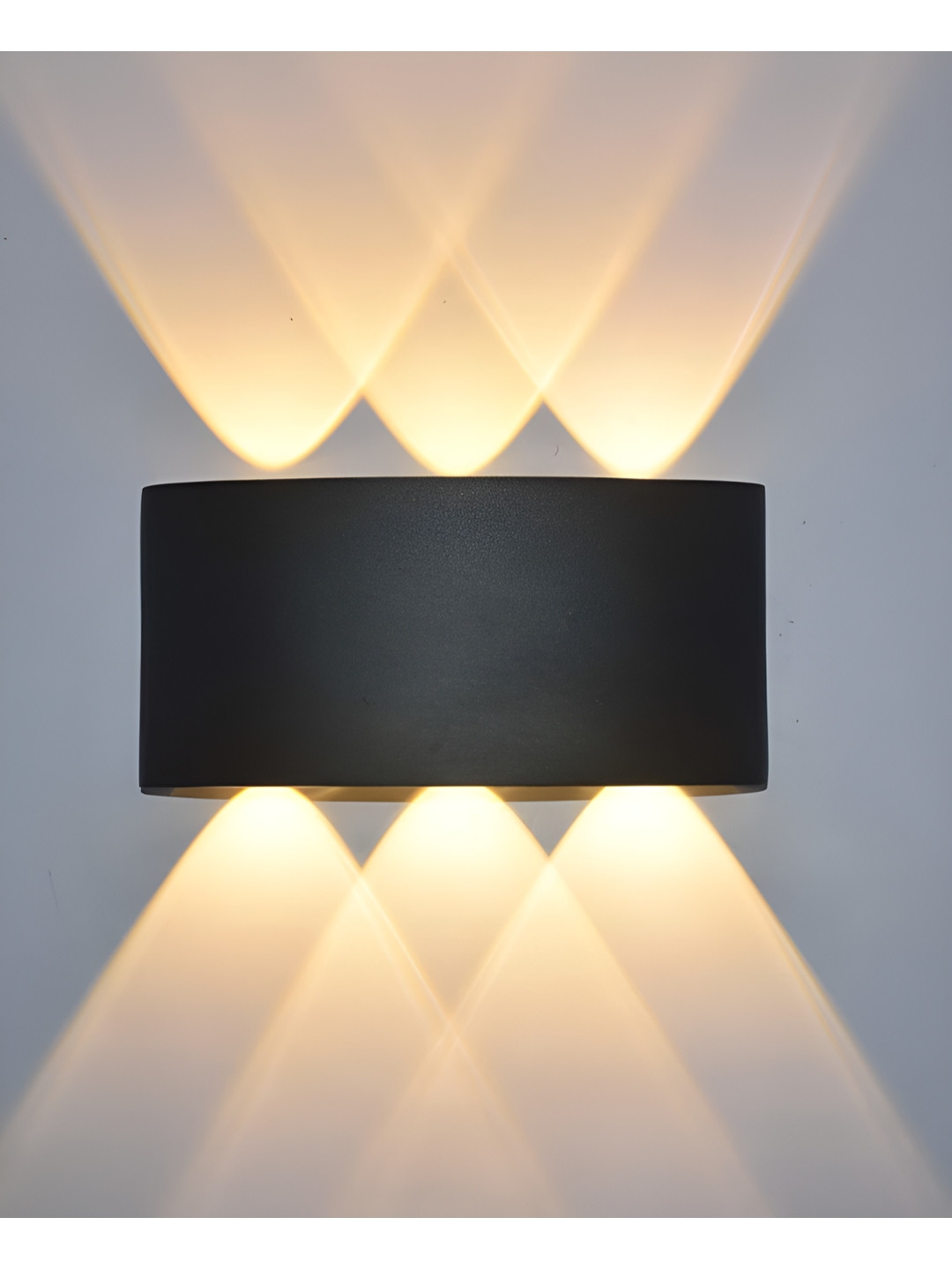 SPARK WORLD Black Acrylic Textured Outdoor Lamp