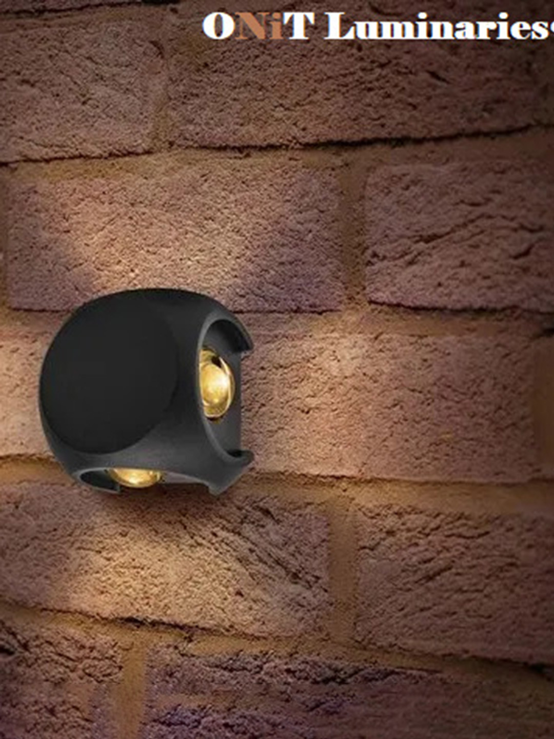 SPARK WORLD Black Spherical Shaped Easily Installed Outdoor Lamp