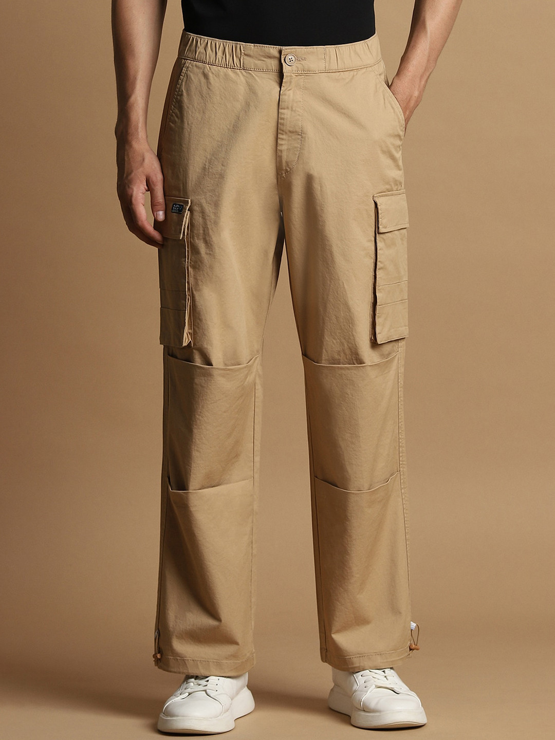 Allen Solly Straight Fit Mid Rise Cargos