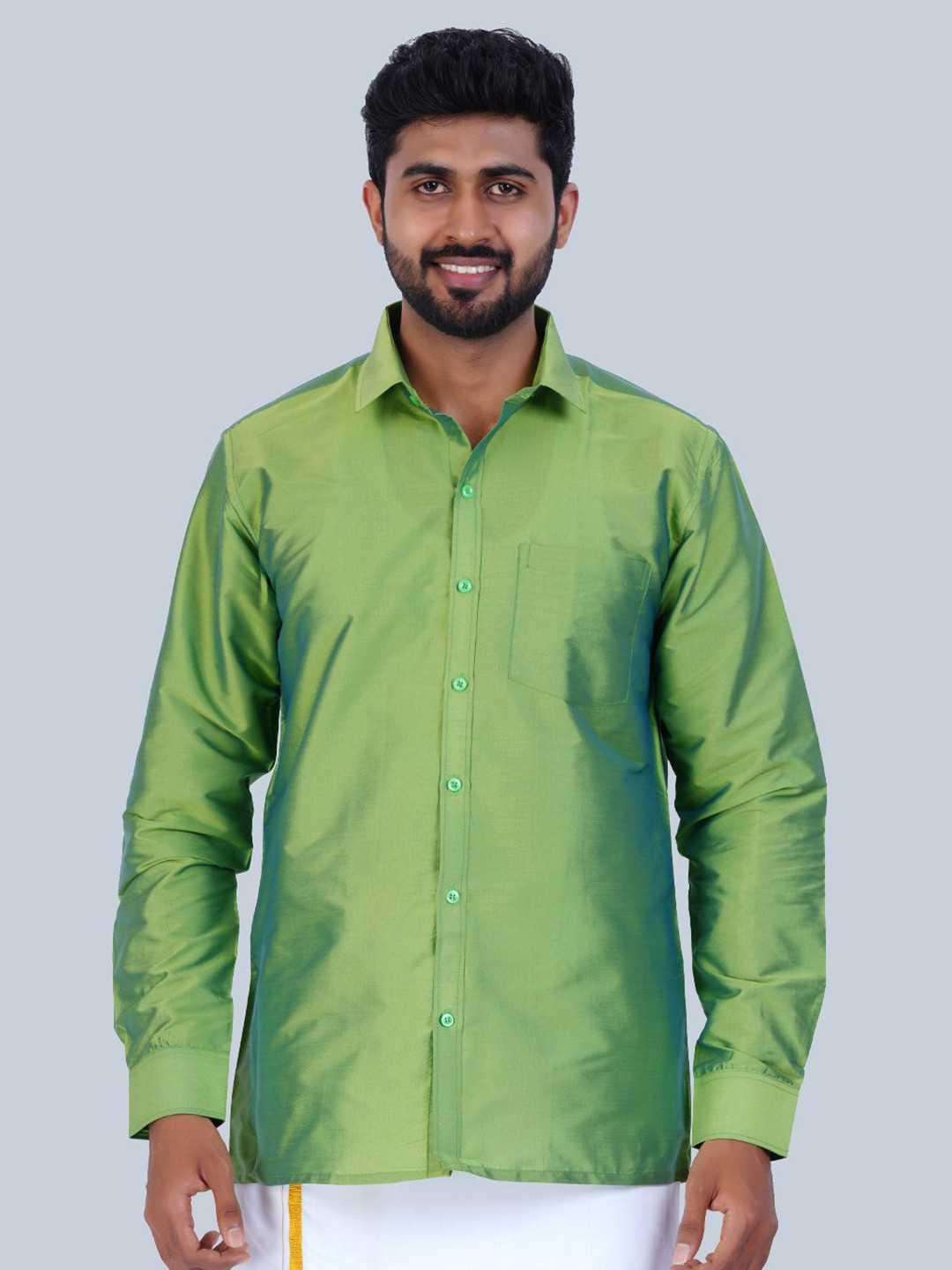 THANGAMAGAN Standard Spread Collar Casual Shirt