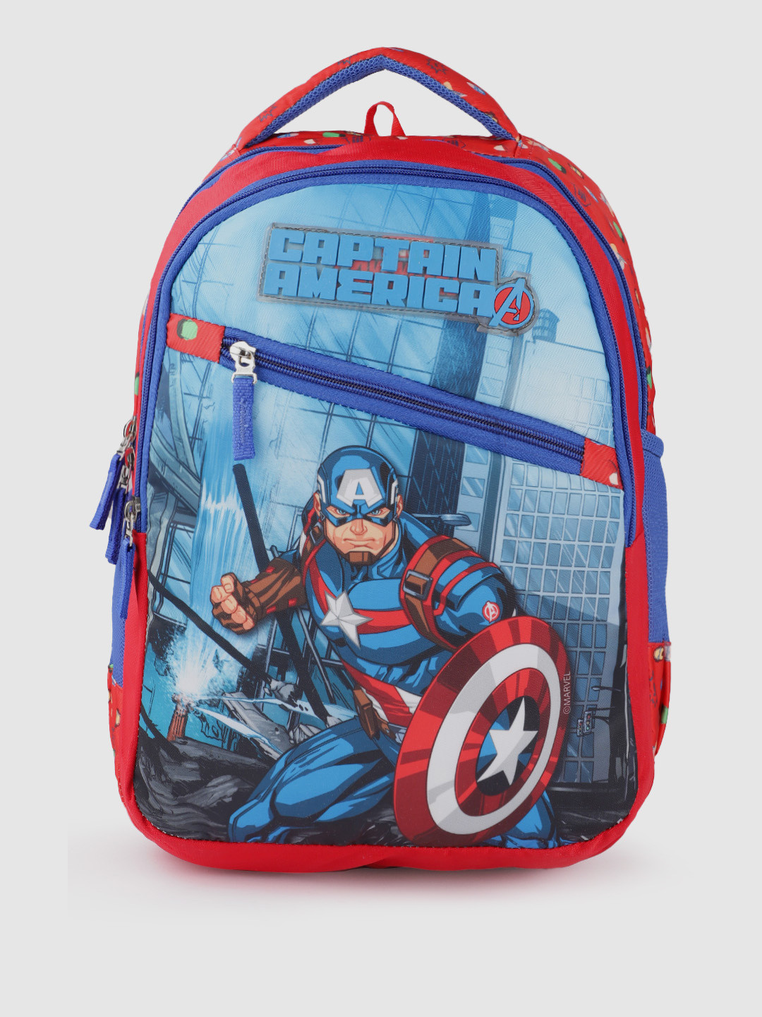 Priority  Boys Marvel Captain America Printed School Backpack 25L