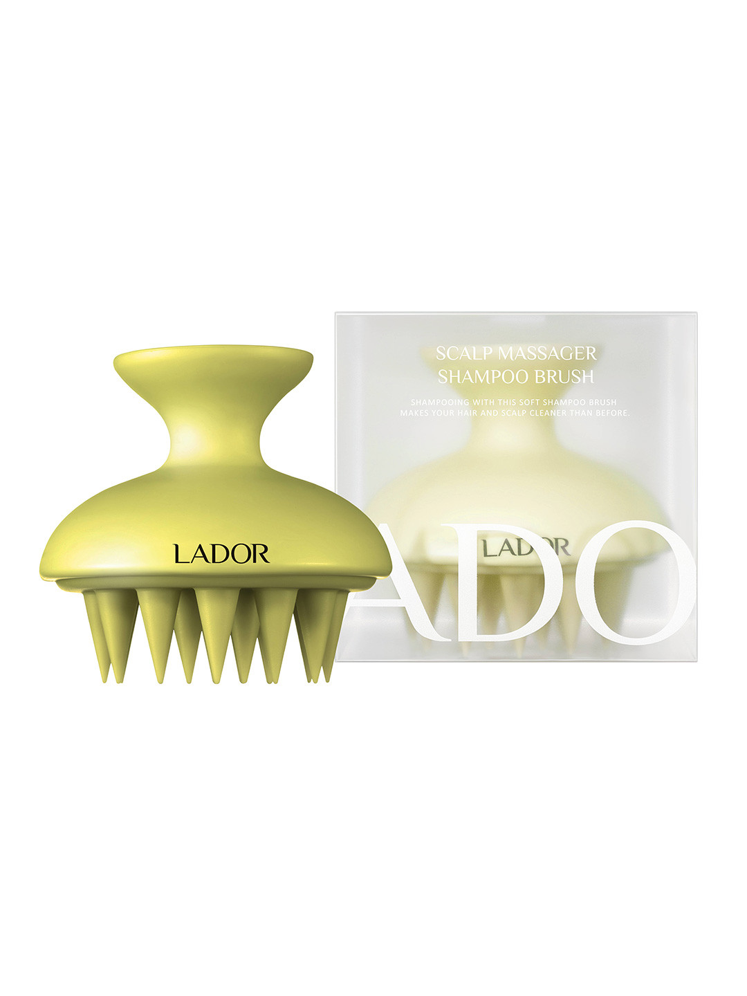 Lador Scalp Massager Shampoo Brush for Deep Cleansing & Scalp Stimulation - Green