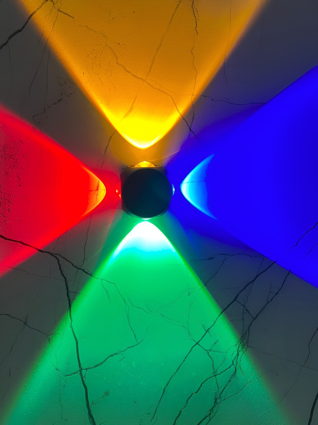 GLINTAC Black Aluminium Quirky Square Shaped Wall Lamp