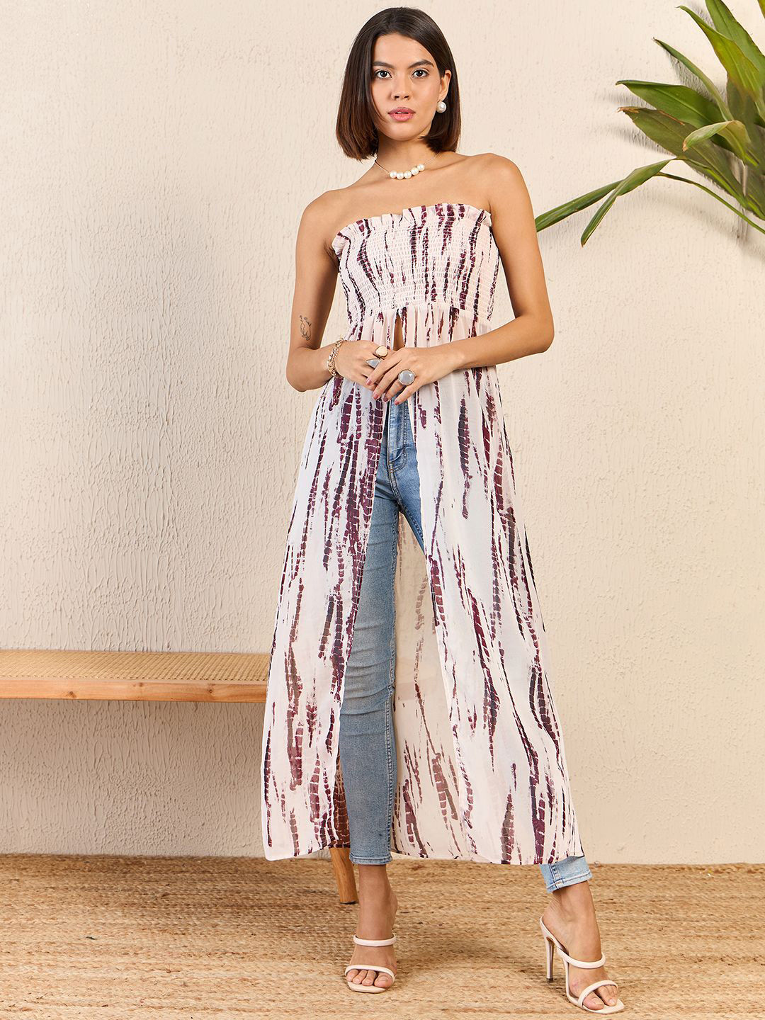 RARE Print Off-Shoulder Maxi Dress