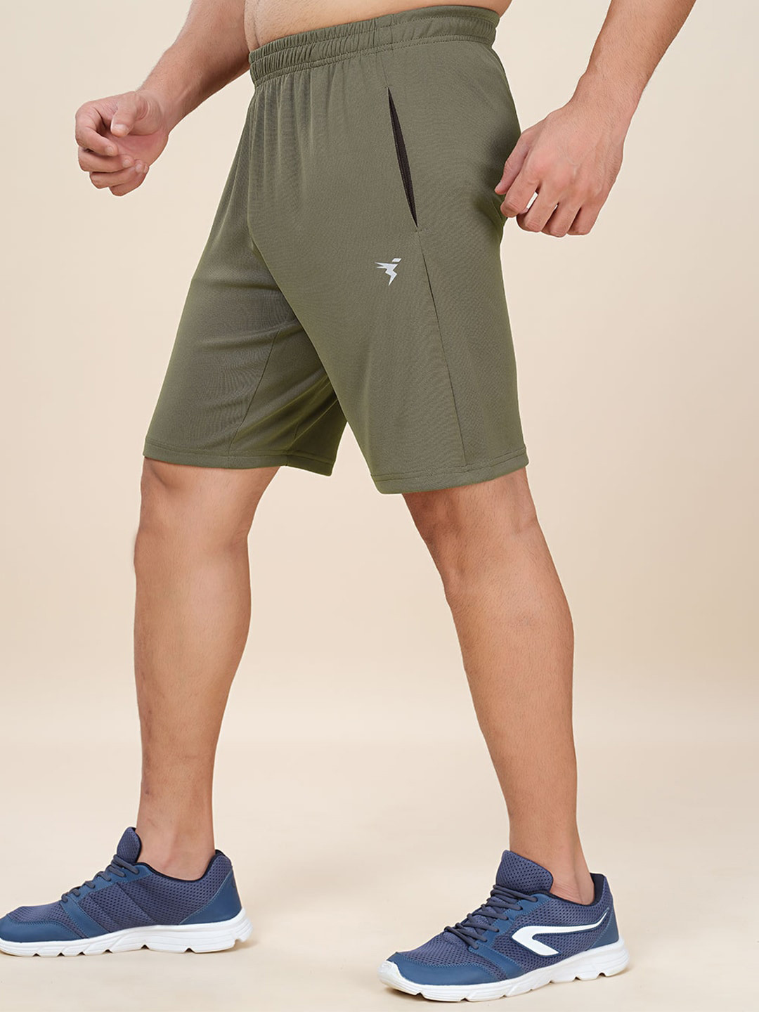 Technosport Men Plus Size Slim Fit Mid-Rise Rapid-Dry Training or Gym Sports Shorts