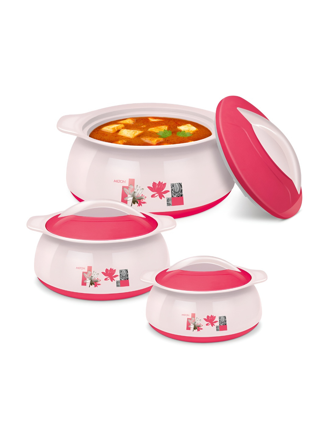 Milton Set of 3 Delish Jr PU Insulated Inner Stainless Steel Casserole Gift