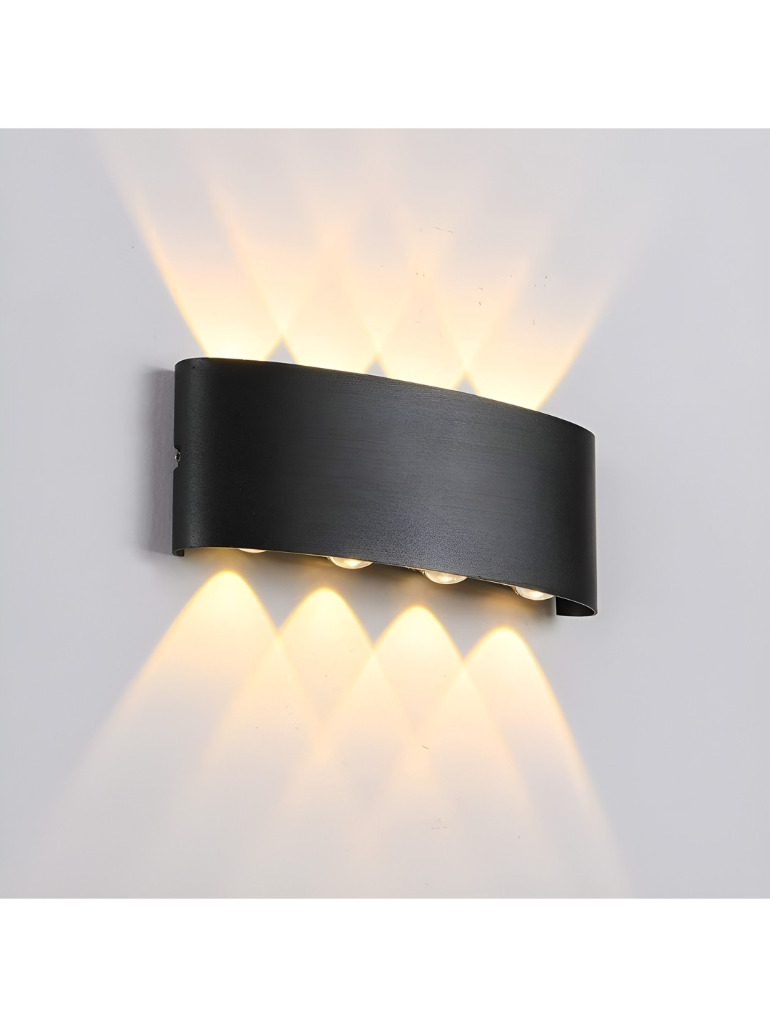 SPARK WORLD Black Rectangle Shaped Wall Lamp