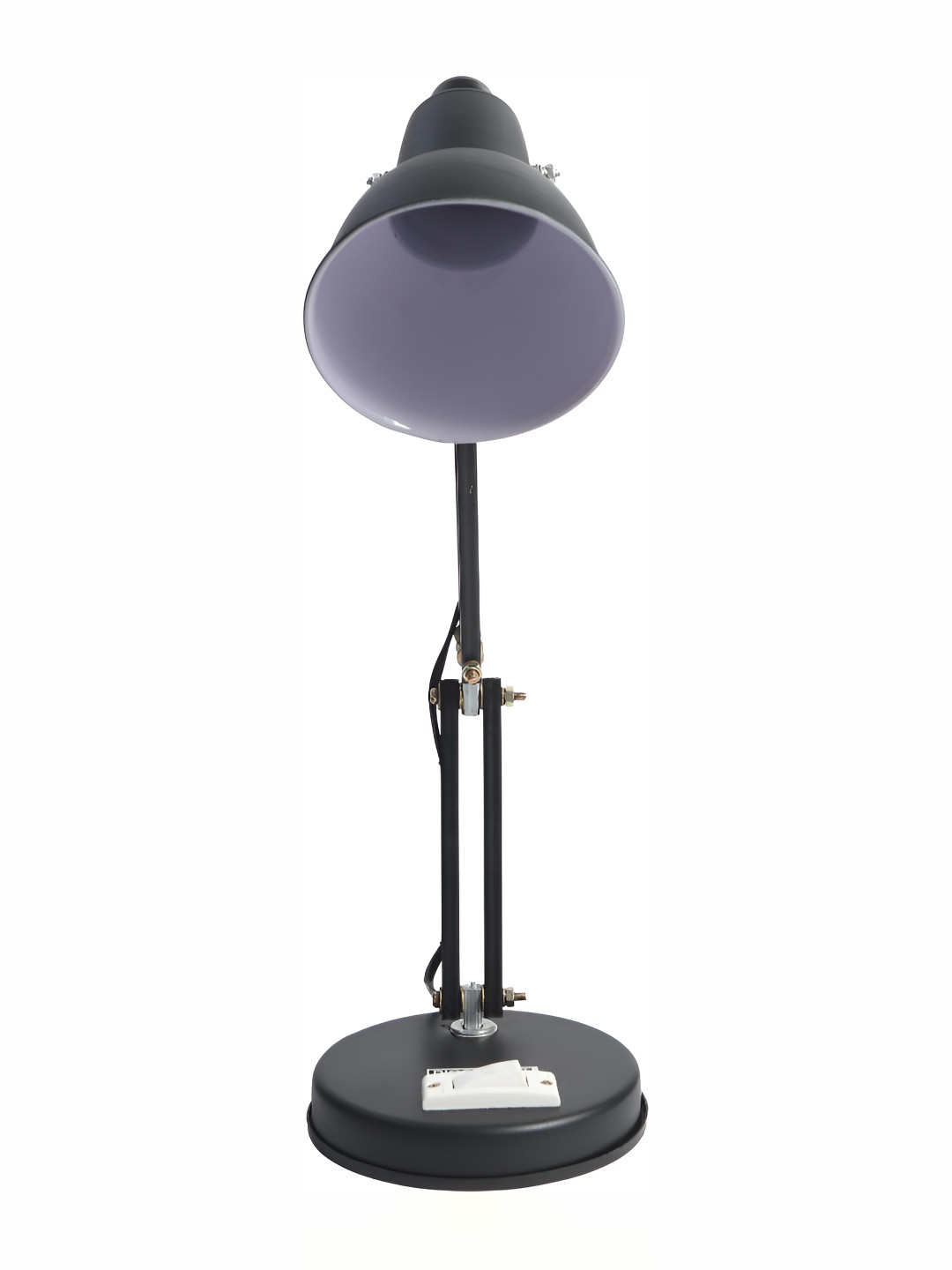 SPARK WORLD Black Aluminium Contemporary Bell Shaped Table Lamp