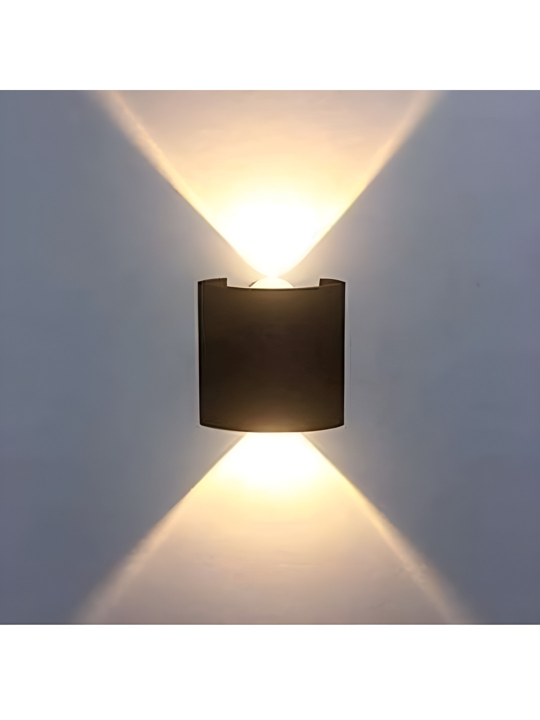 SPARK WORLD Black Contemporary Cylindrical Shaped Metal Wall Lamp