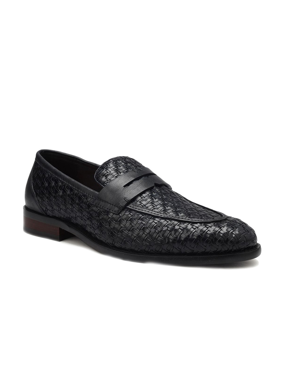 ROSSO BRUNELLO Men Woven Design Formal Loafers