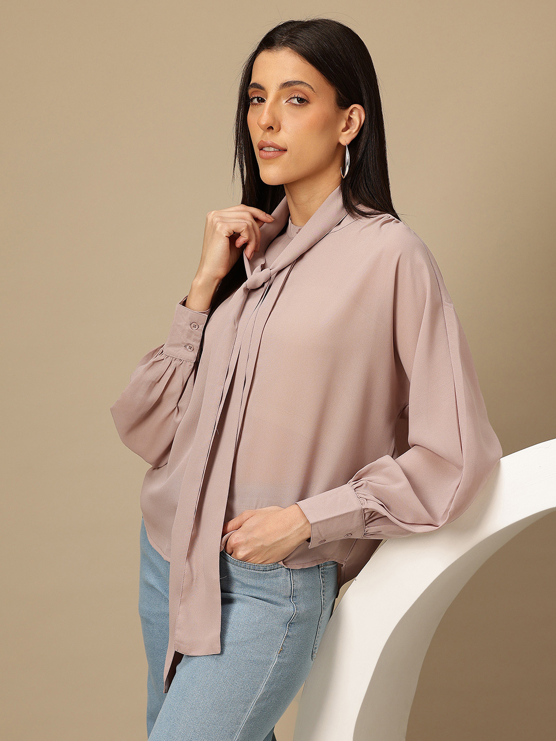 Chemistry Smart Casual Shirt With Neck Tie