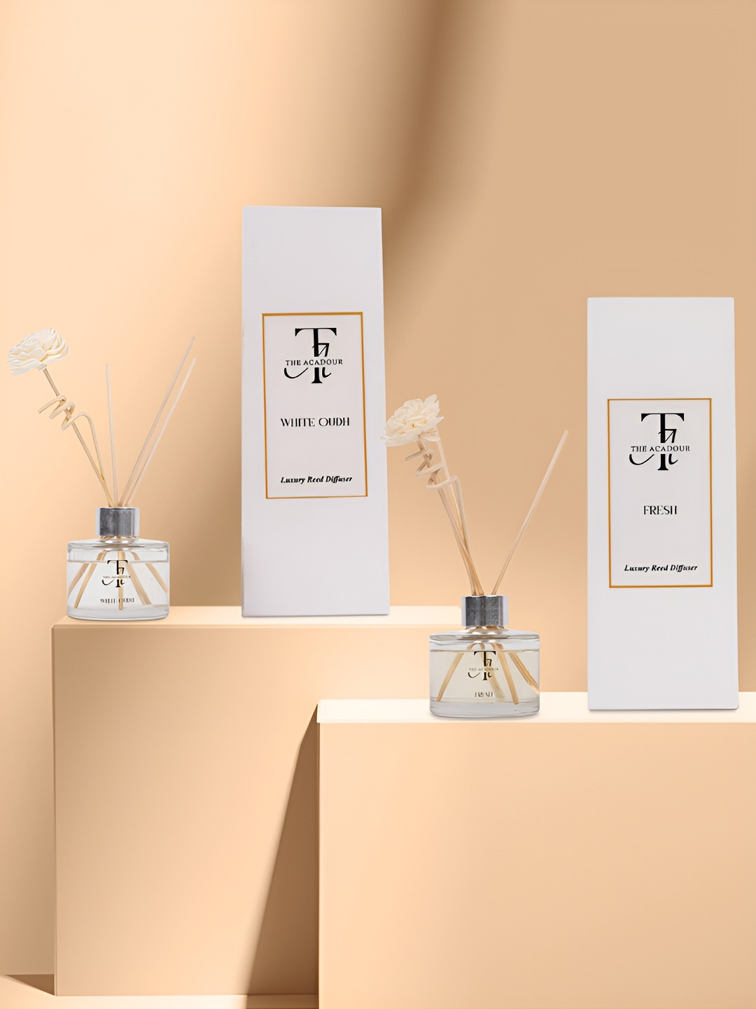 THE ACADOUR 2-Pcs Reed Diffuser White Oudh & Fresh 100ml