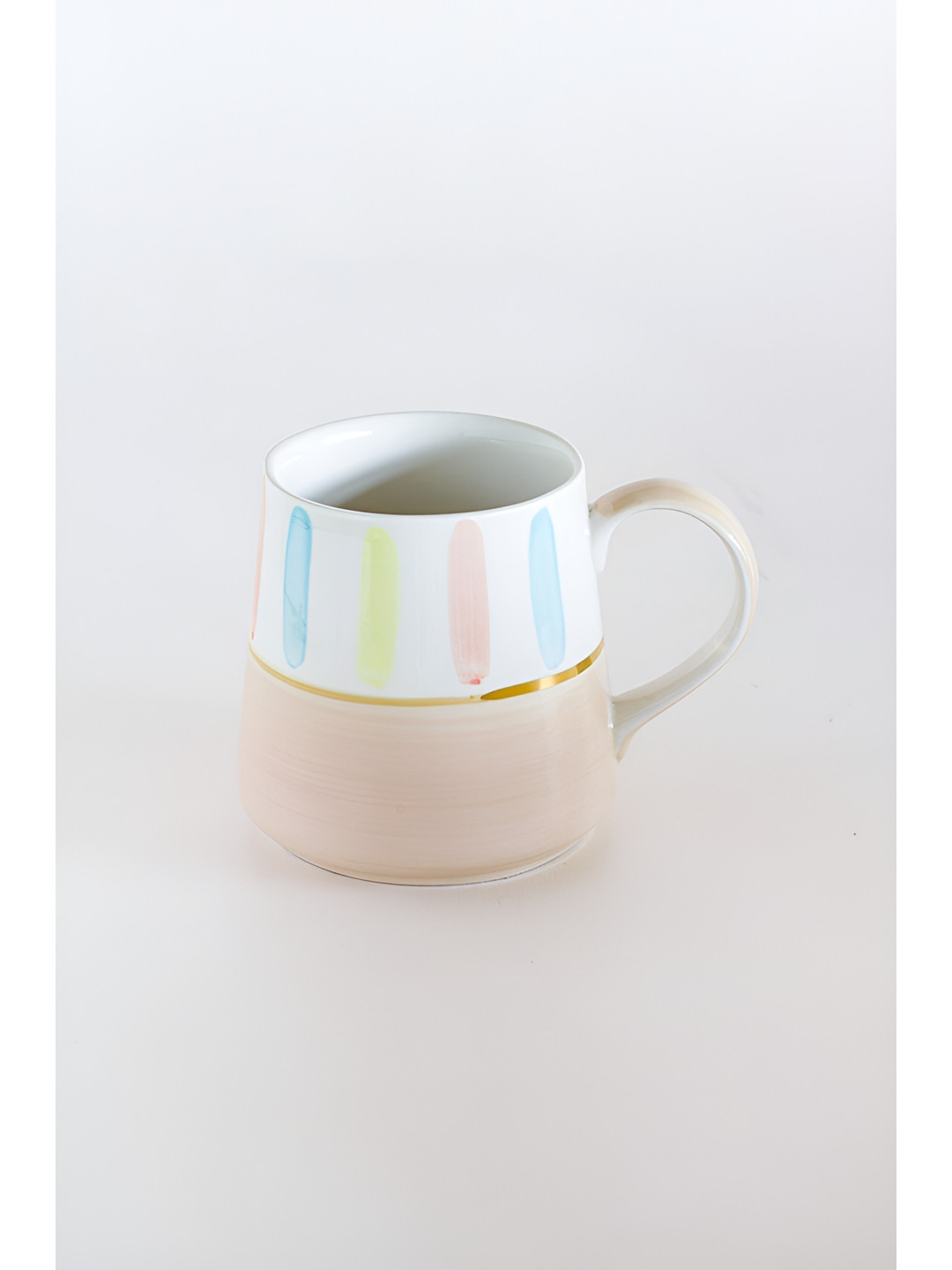 The Wishing Chair Mrs Always Right Pink Striped Ceramic Handmade Mug-275ml