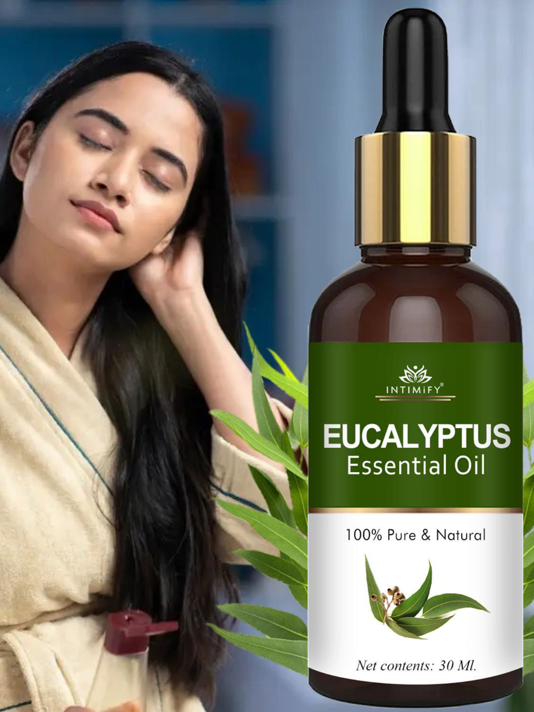 INTIMIFY Eucalyptus Essential Oil For Hair Growth & Healthy Hair Scalp - 30ml