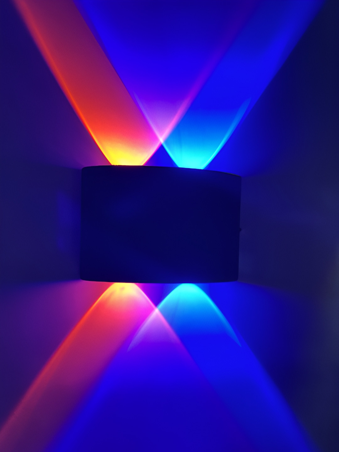 GLINTAC Black 2 Pieces Aluminium Rectangle Shaped Wall Lamps