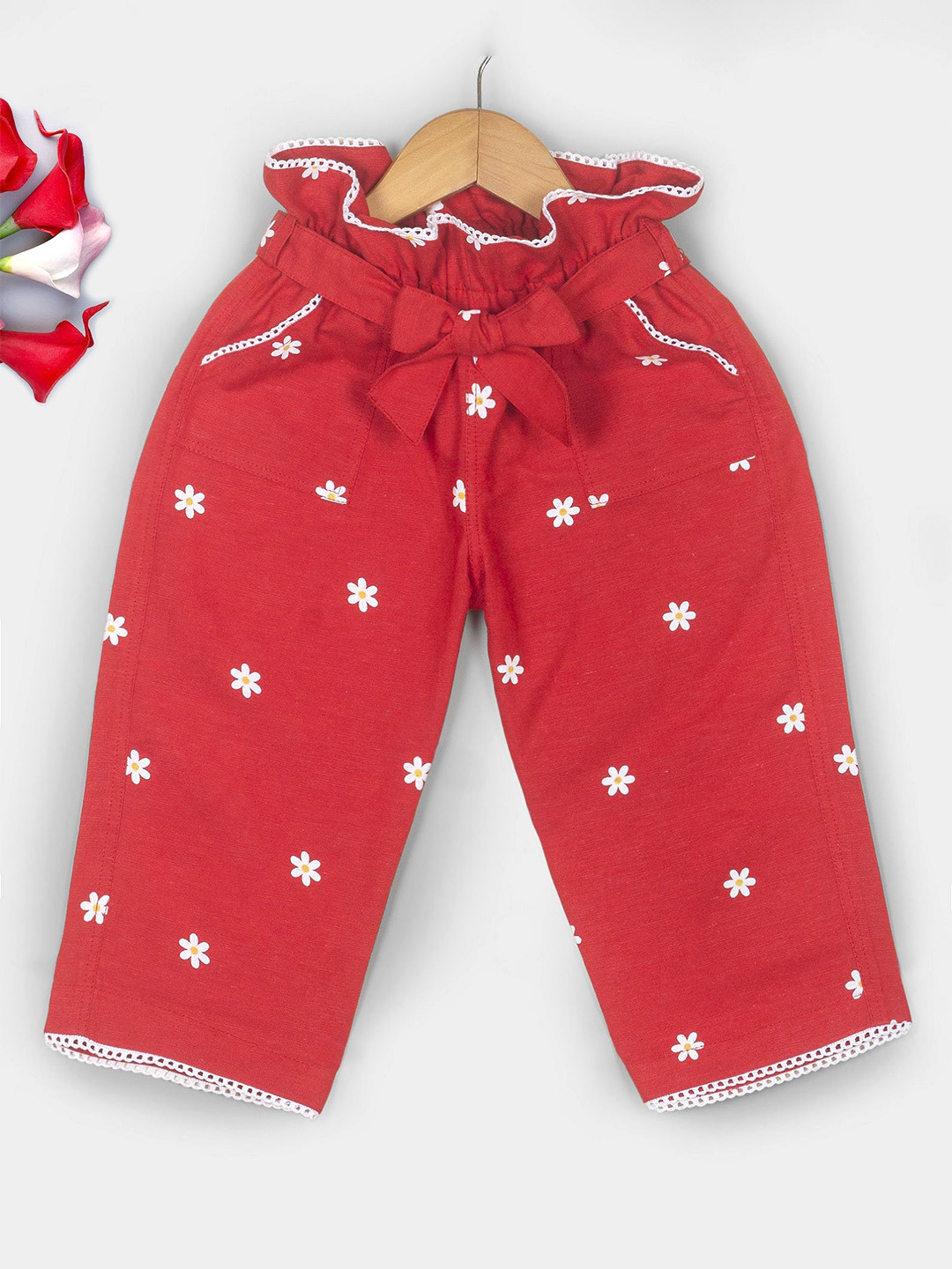 Tangerine Closet Girls Printed Capris with Waistband