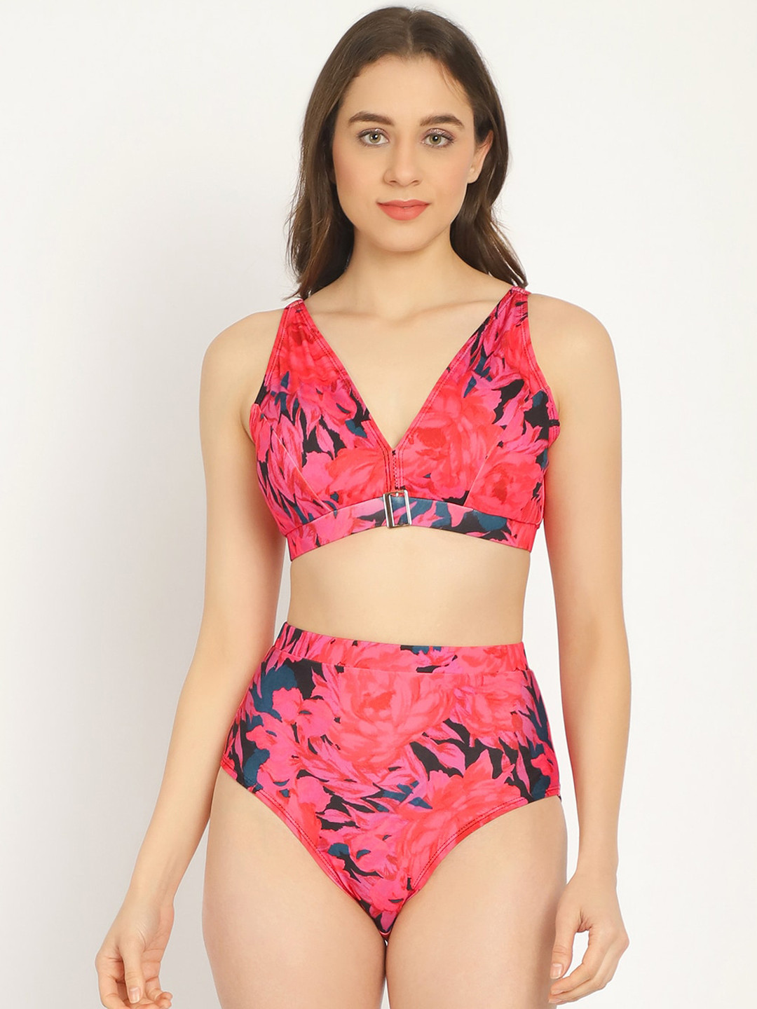 Aoba Floral Printed  Swimwear Bikini Set