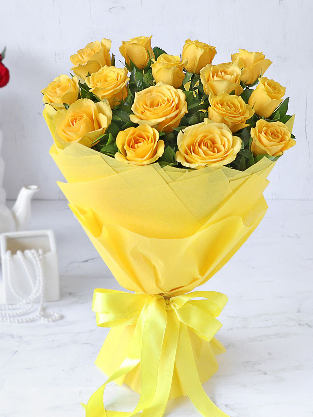 IGP Bouquet of 15 Yellow Roses