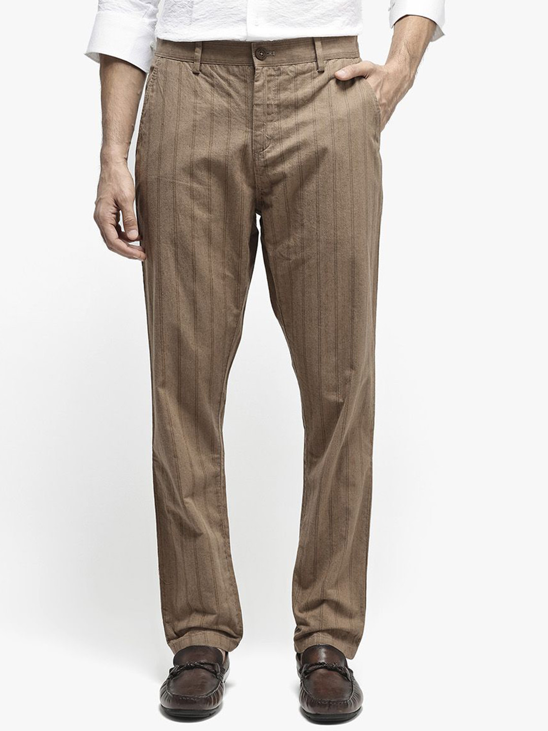 RARE RABBIT Men Murray Mid-Rise Regular Fit Trousers
