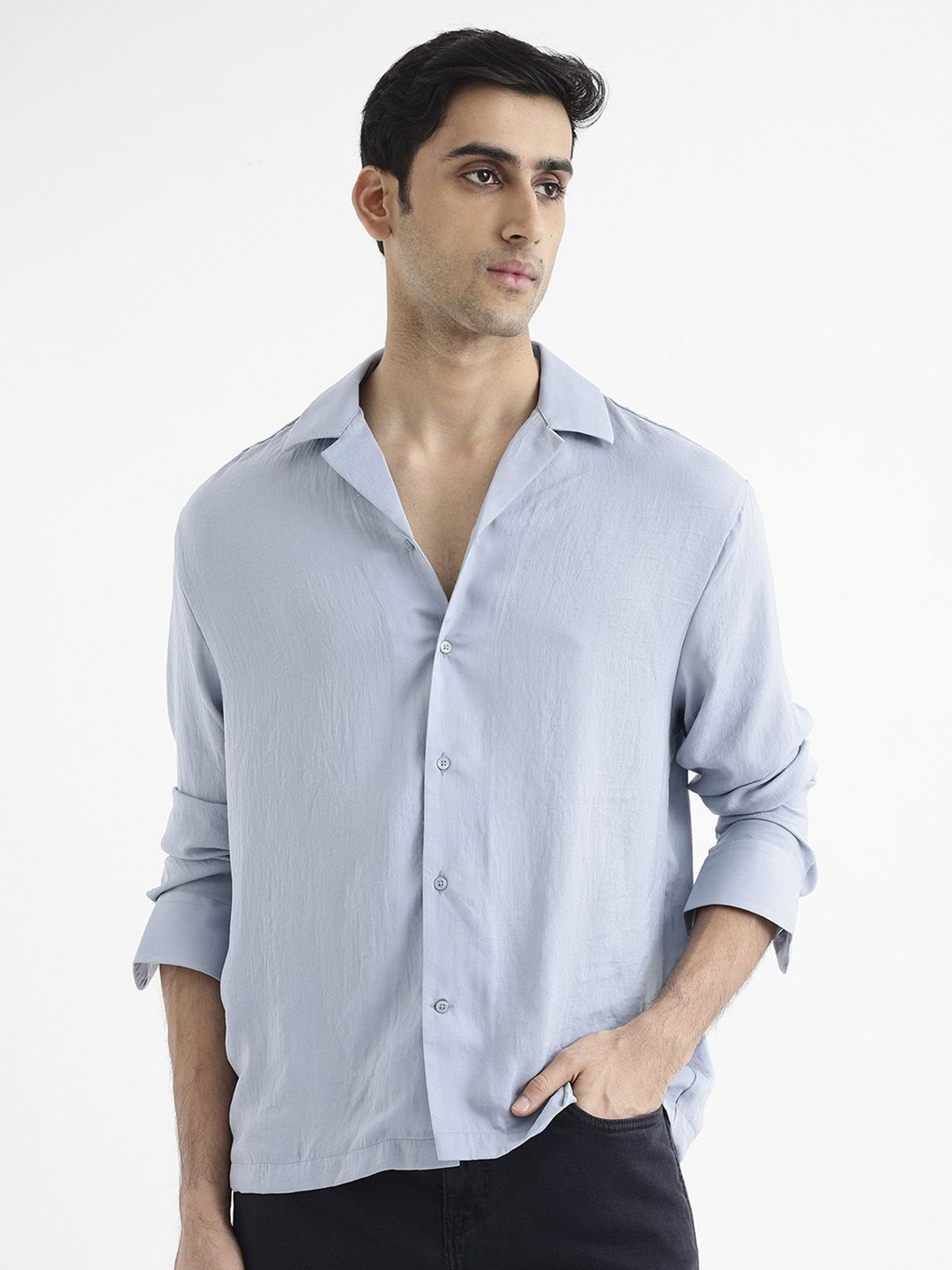 RARE RABBIT Men Solid Enzo Regular Fit Opaque Shirt