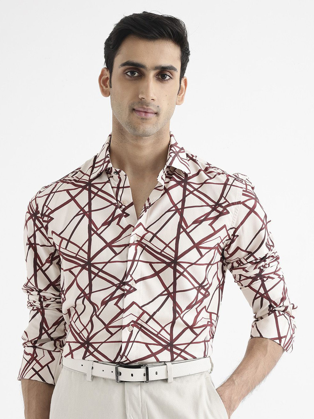RARE RABBIT Men Linden Regular Fit Opaque Checked Shirt