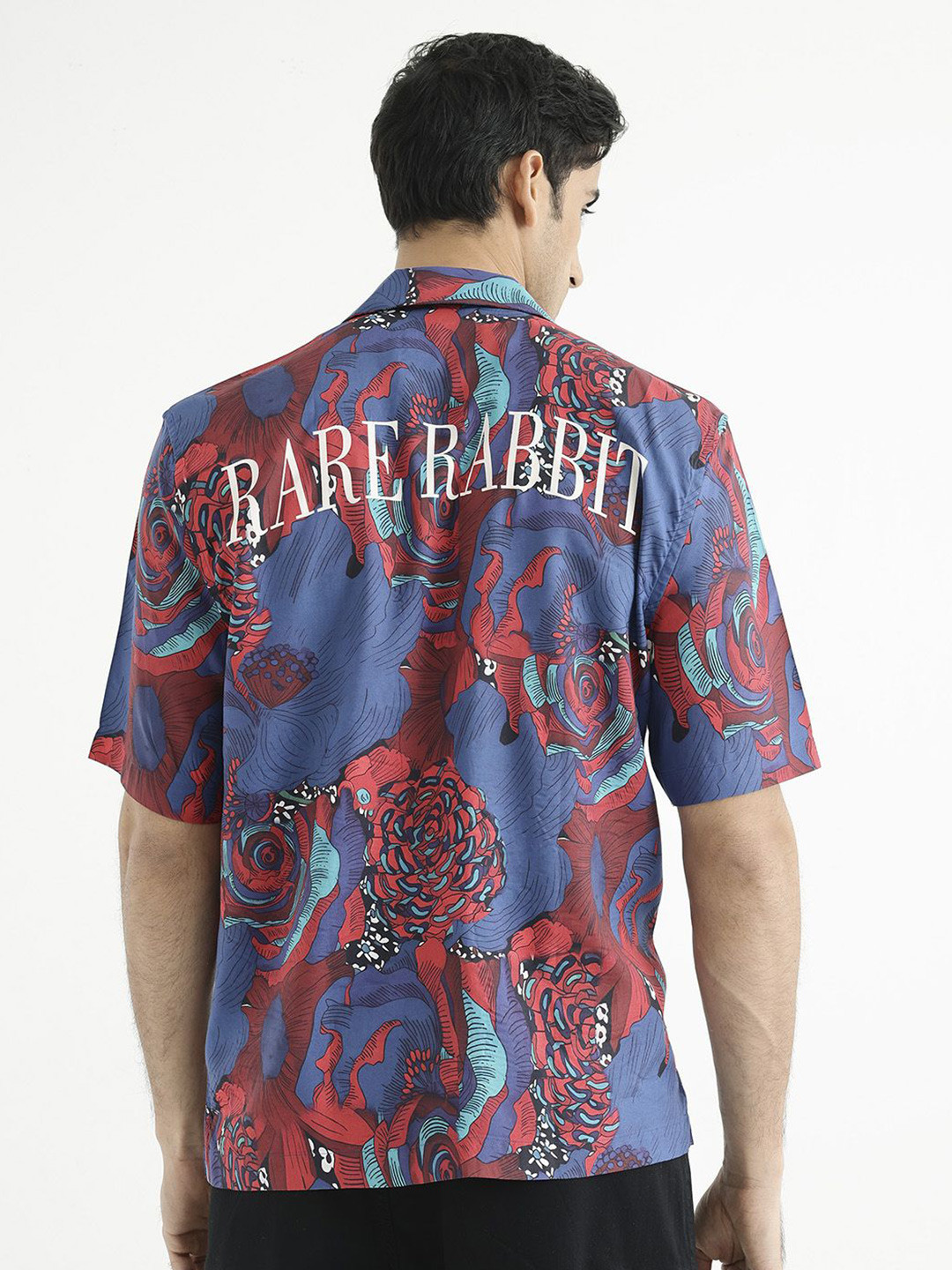 RARE RABBIT Men Junee Boxy Floral Opaque Printed Shirt