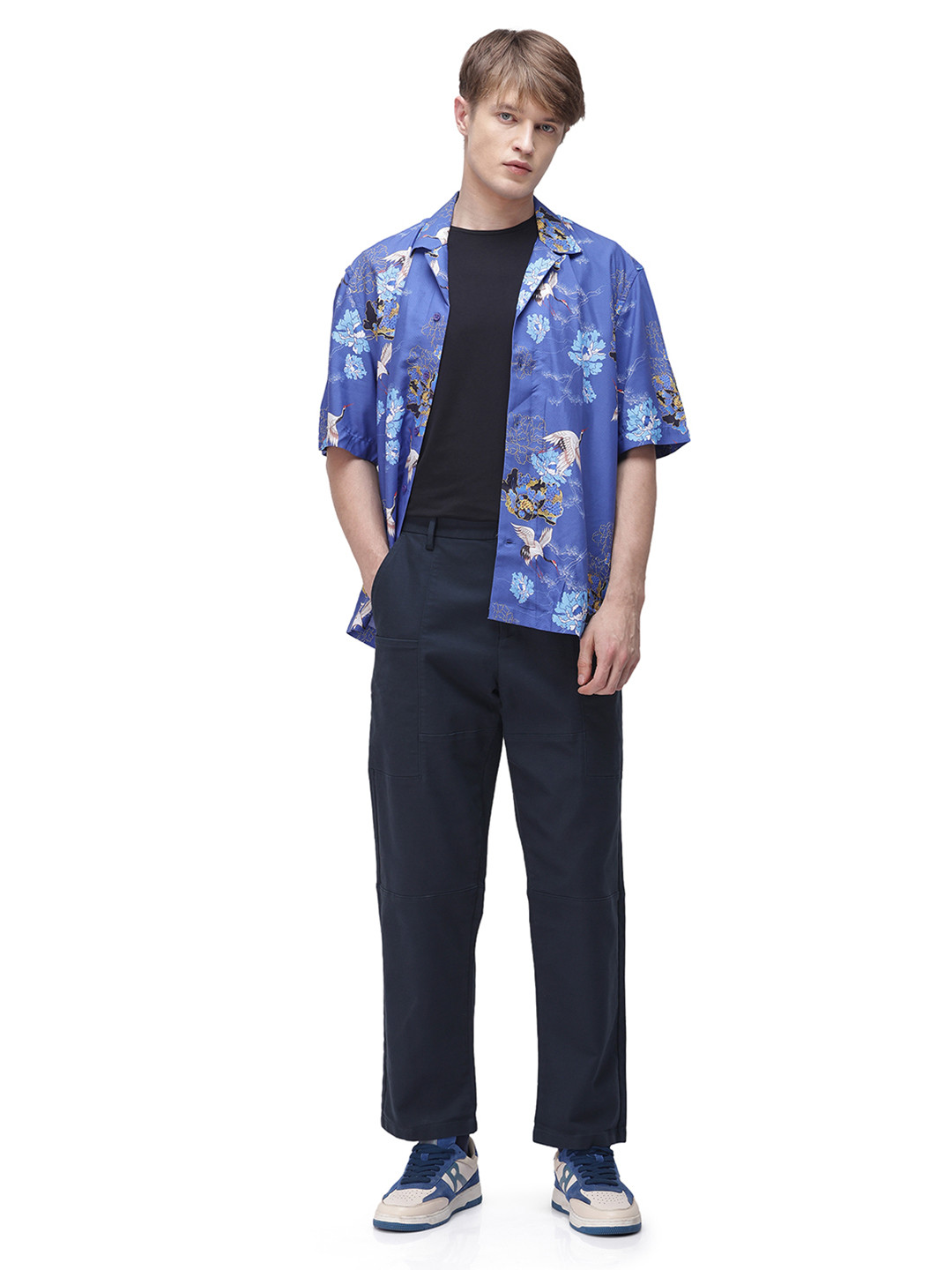 RARE RABBIT Men Petro Straight Fit Cargos Trousers