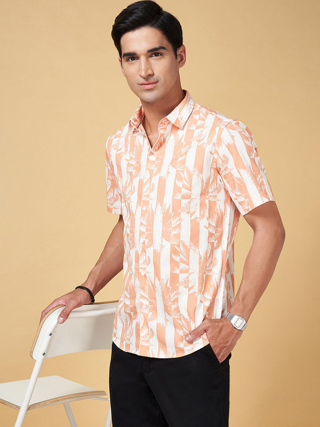 BYFORD by Pantaloons Men Floral Opaque Printed Regular Fit Shirt