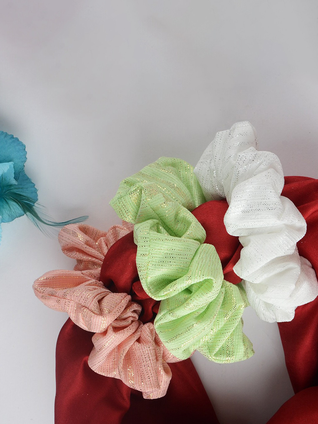 Radhu & Kabby Women Set Of 3 Scrunchies