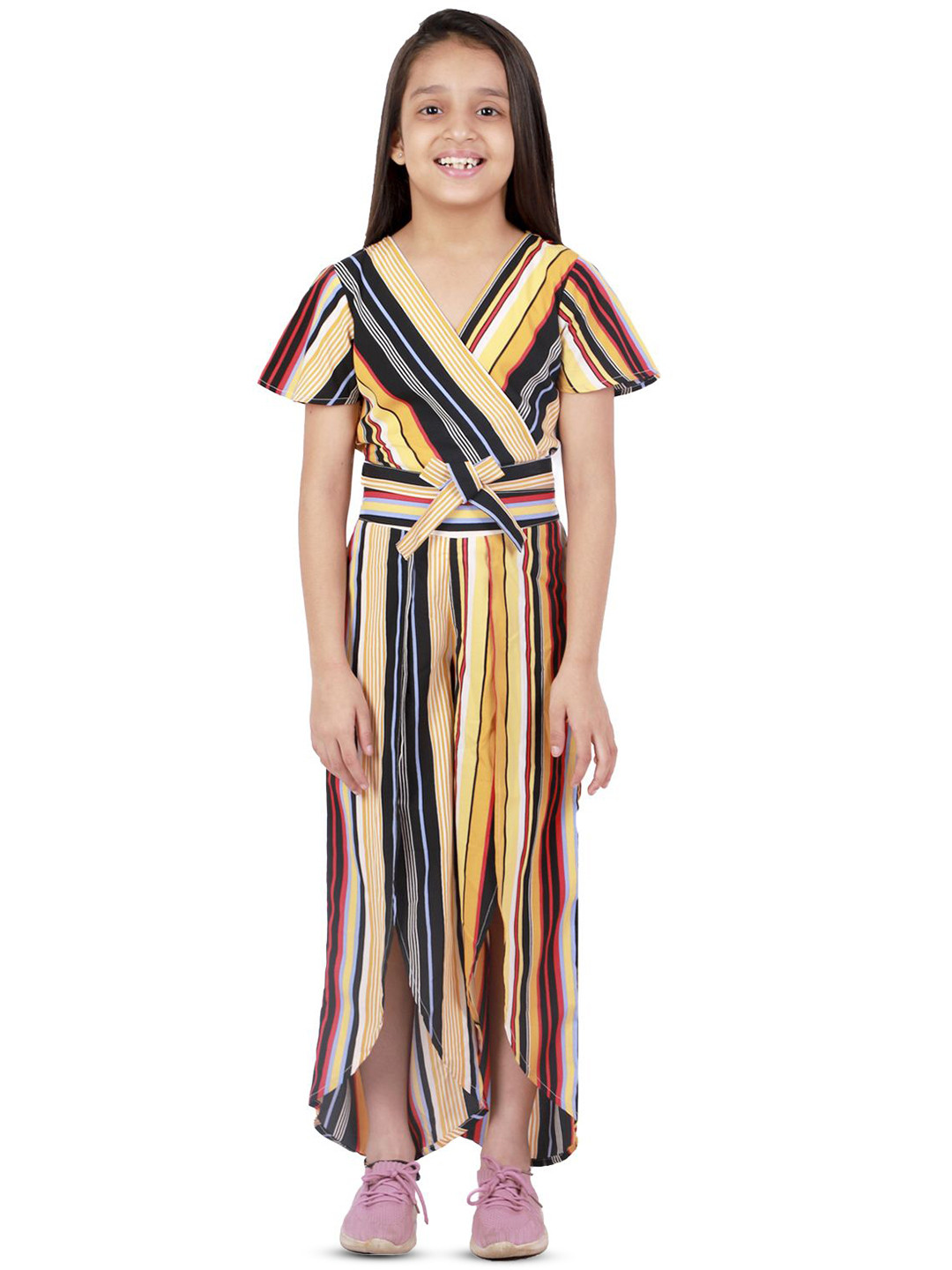 Kids Cave Girls Striped Top with Palazzos