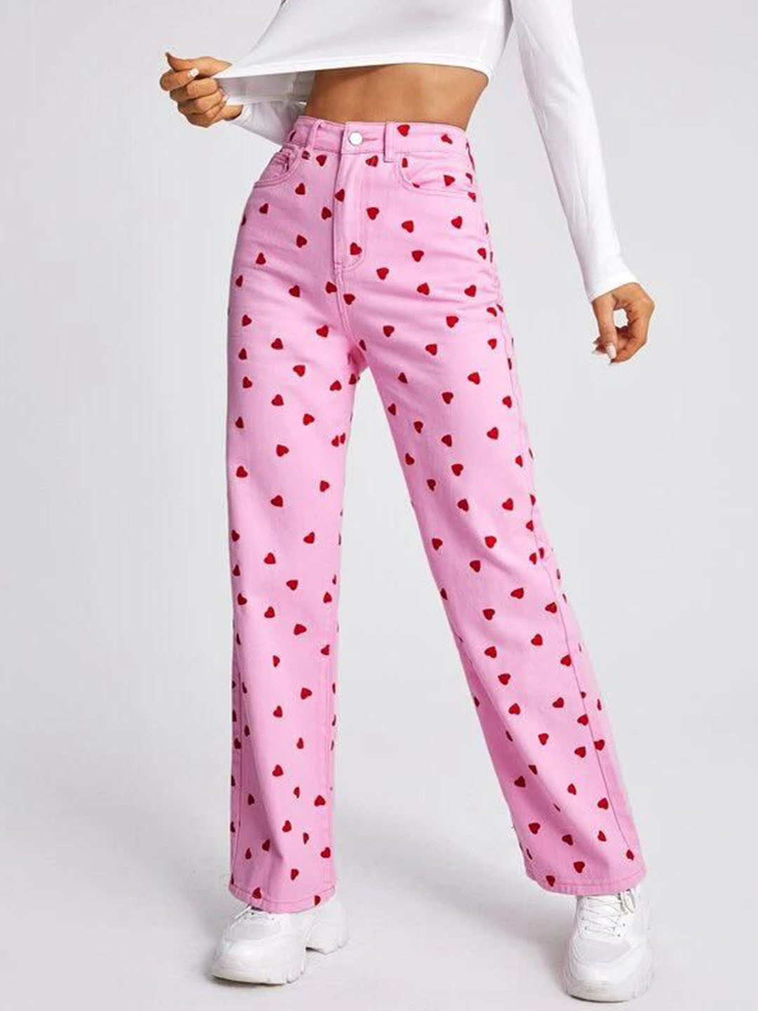 TANDUL Women Polka Dot Printed Smart Trousers