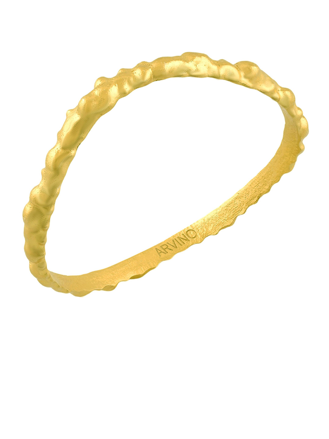 ARVINO Women 14K Gold-Plated Textured Bangle