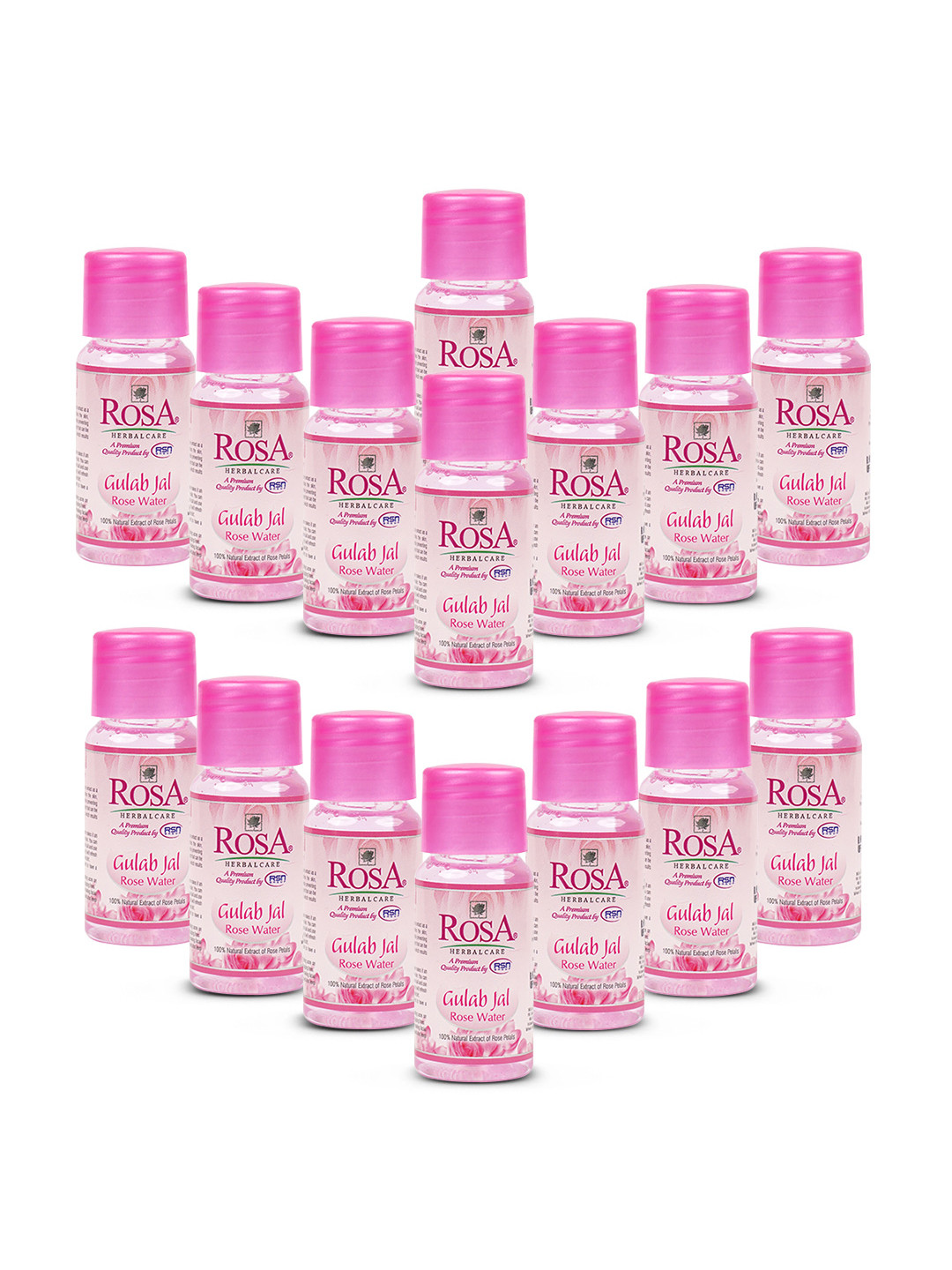 ROSA Set Of 15 Gulab Jal Rose Water To Remove Dust - 35 ml Each