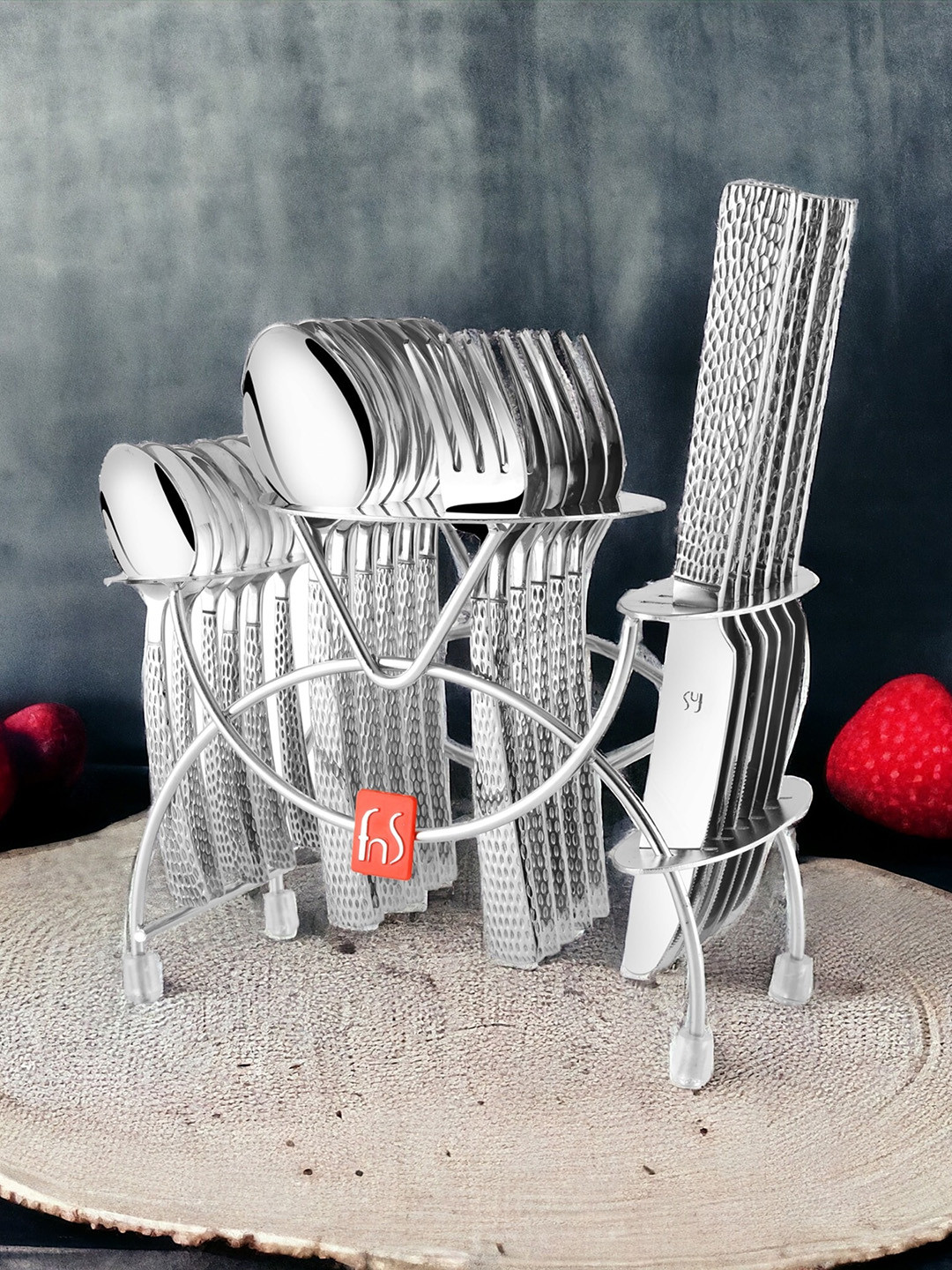 FNS Pack Of 24 Stainless Steel Cutlery Set