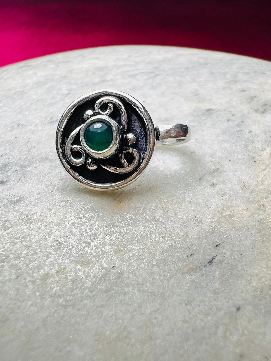 Arte Jewels 92.5 Sterling Silver Stone-Studded Clip-On Septum Nosepin