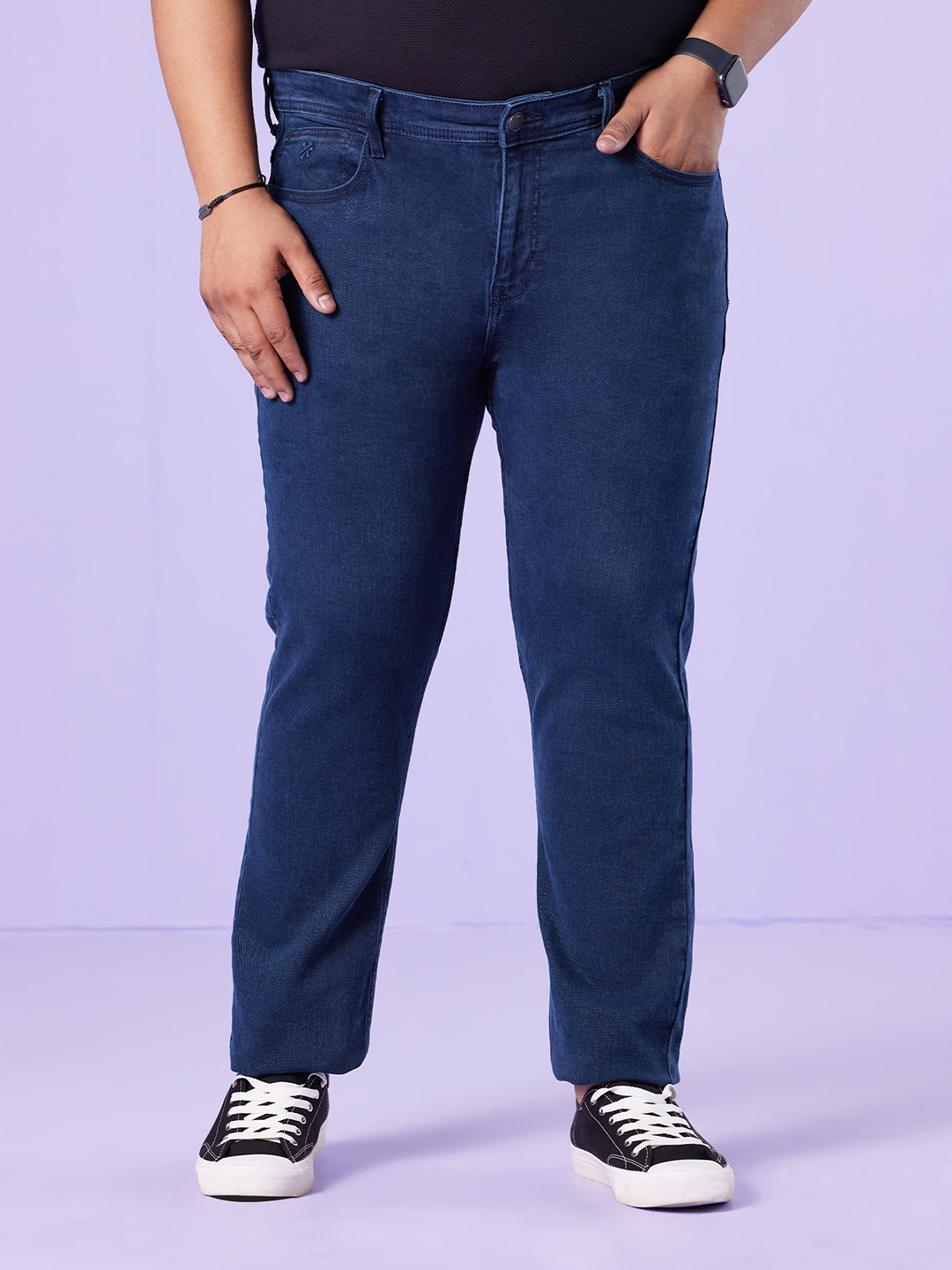 Big Hello - The Plus Life Men Plus Size Slim Fit Mid-Rise Jeans