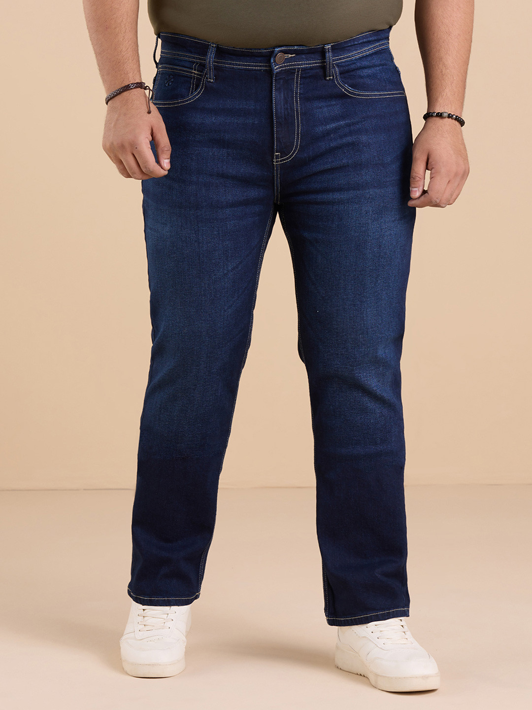 Big Hello - The Plus Life Men Slim Fit Light Fade Jeans