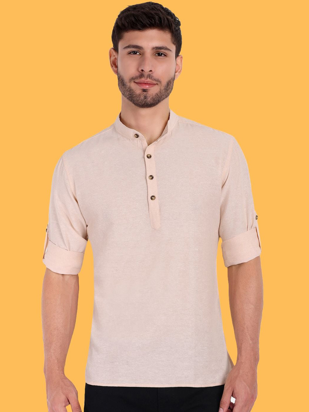Springberry Men Mandarin Collar Kurta