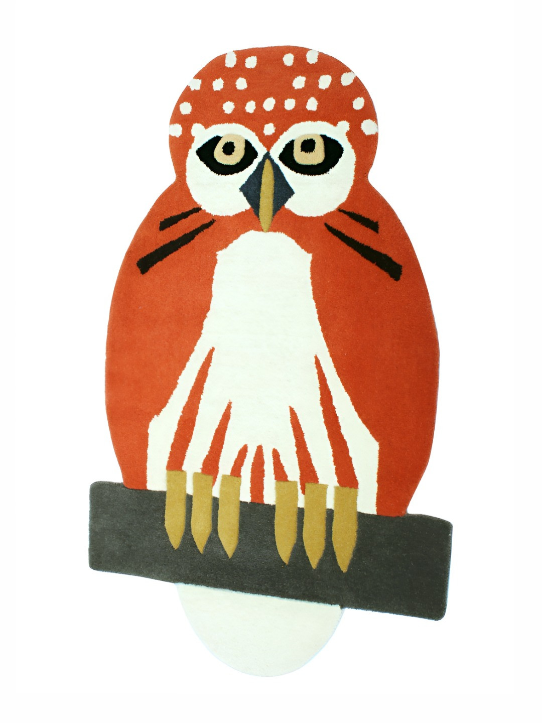 Exotic India Koi Owl on A Branch Wool Yogic Asana Mat