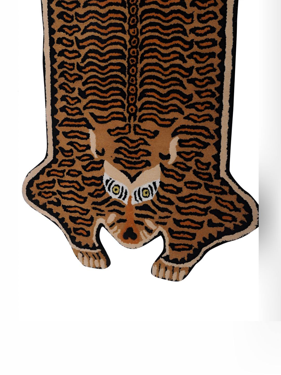 Exotic India Tibetan Leopard Wool Yogic Asana Floor Mat