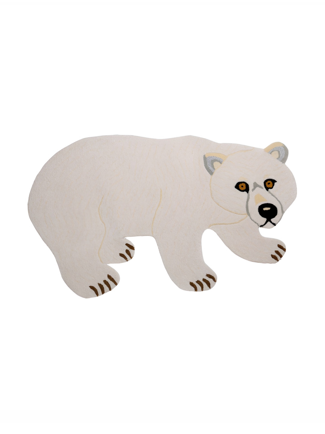 Exotic India Cotton-Wool Polar Bear Handmade Tufted Cannoli Cream Yogic Mat