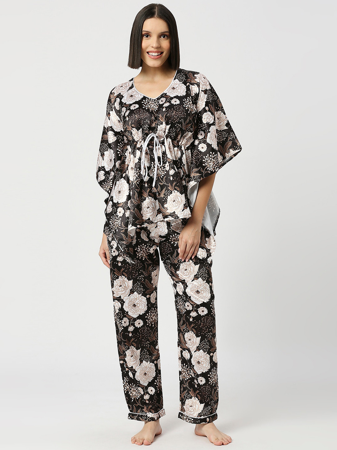 Pyjama Party Women Printed Kaftan Night suit