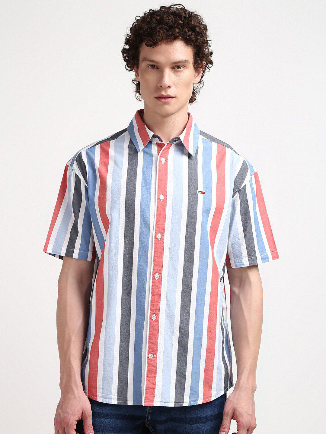 Tommy Hilfiger Men Multi Stripes Opaque Striped Casual Shirt