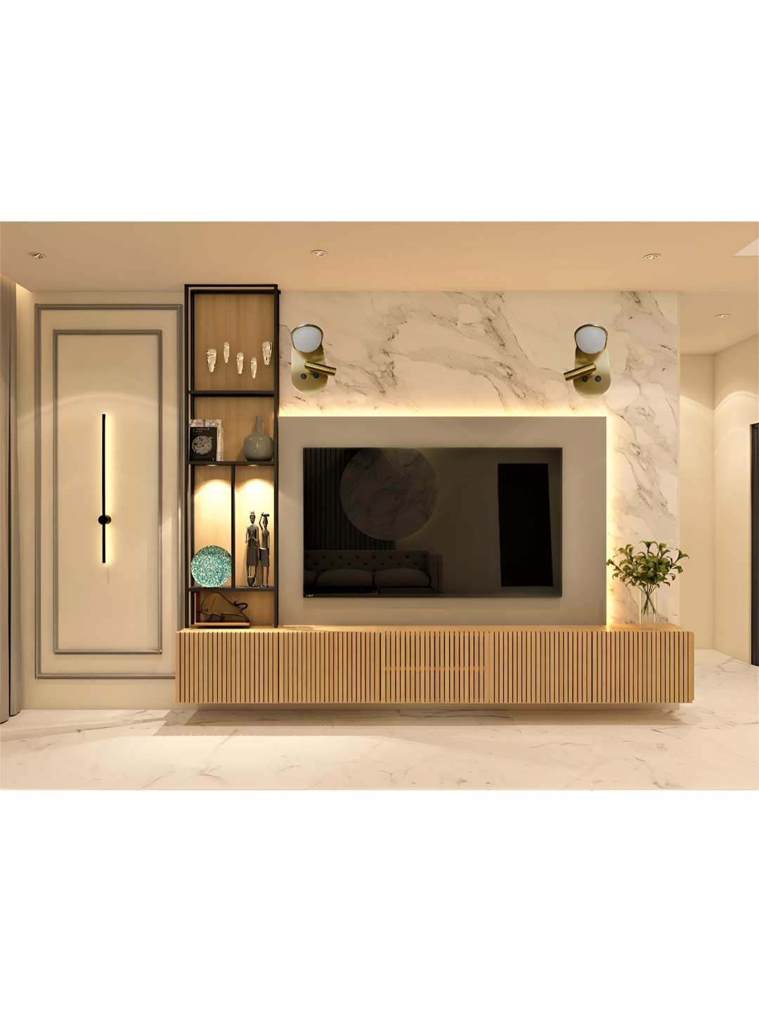 DENICRAAS Aluminium Quirky Frustum Shaped Wall Lamp