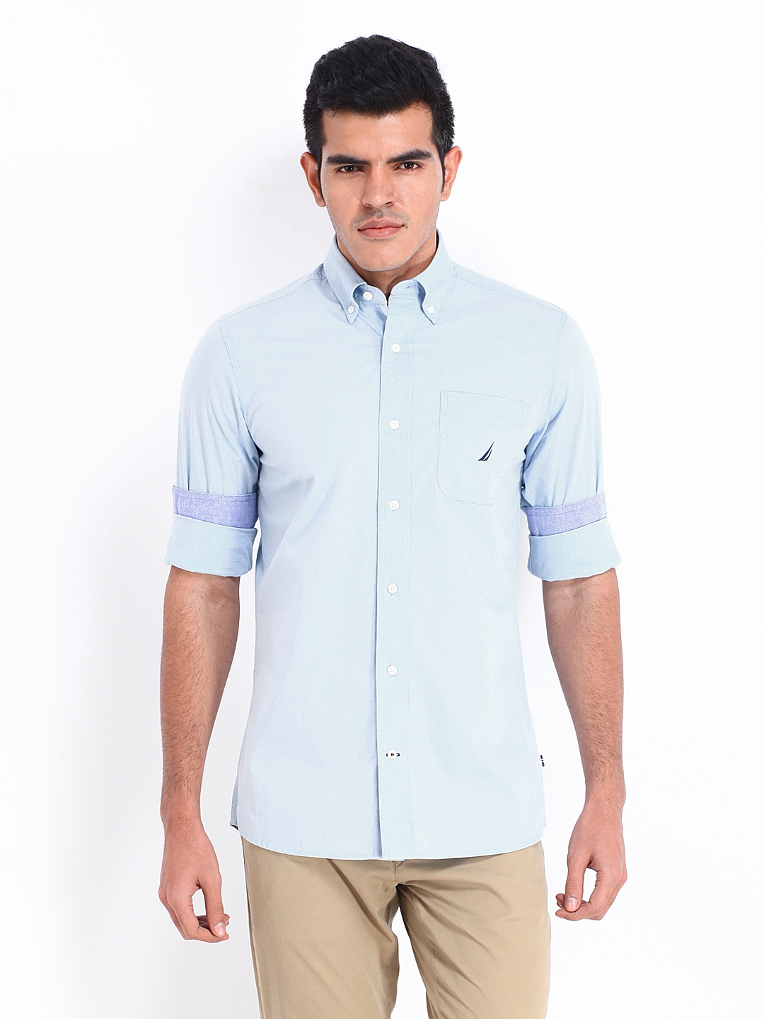 light blue nautica shirt