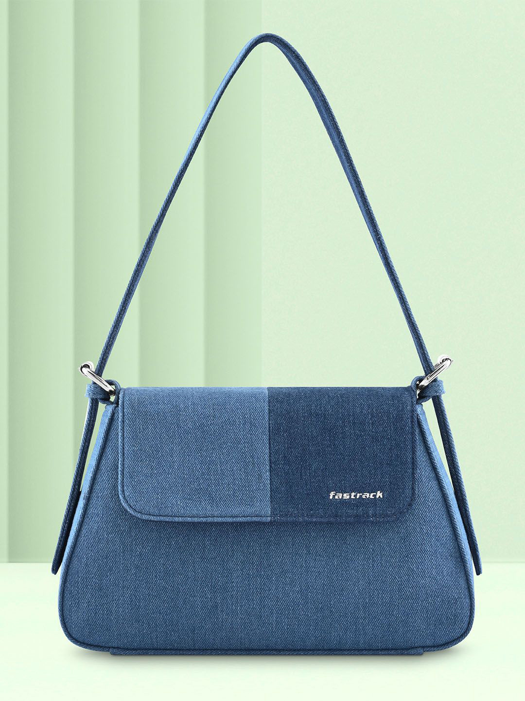 Fastrack Women's Denim Colourblocked Structured Shoulder Bag