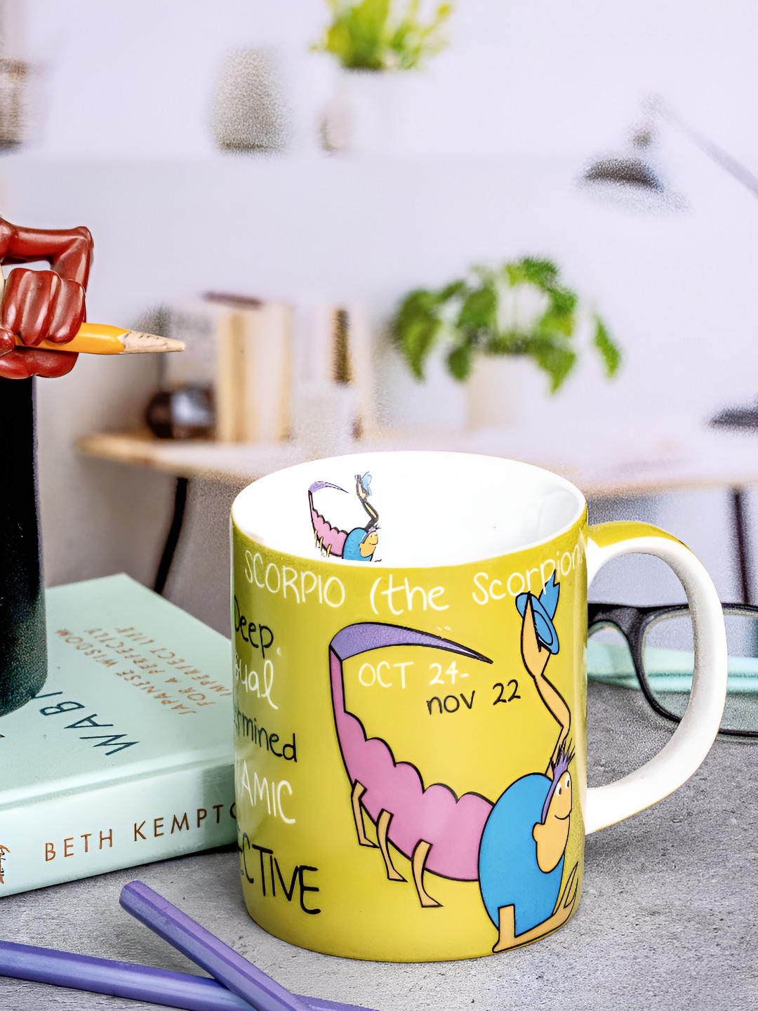 GOODHOMES Beautiful Unicorn Head White Typography Porcelain Handmade Mug-245ml