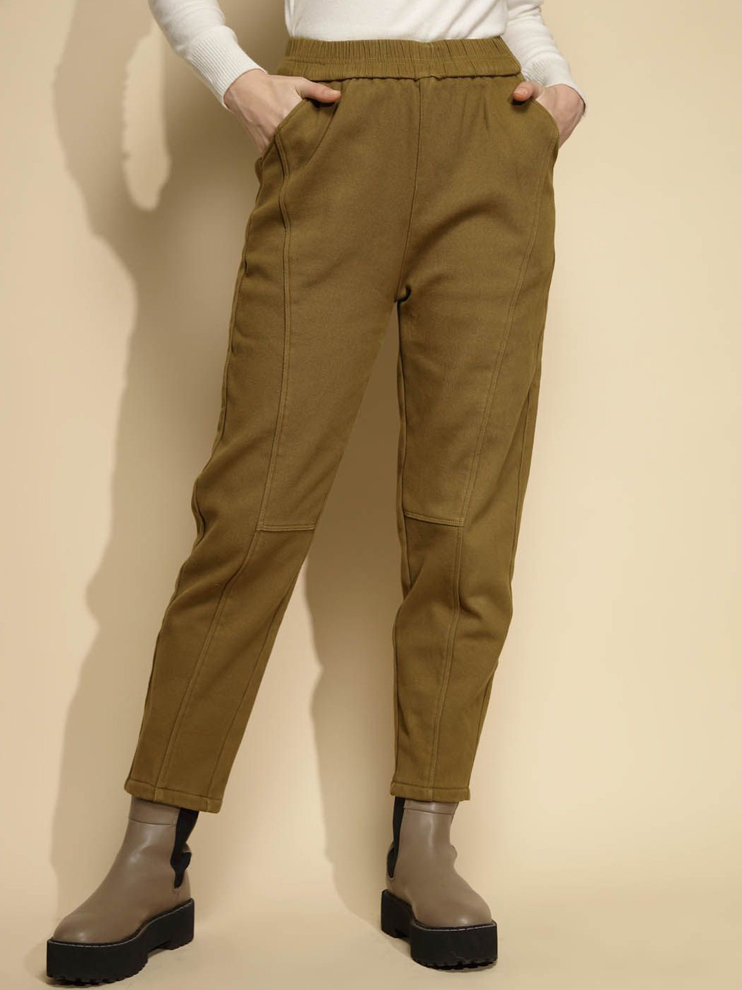 Global Republic Women Relaxed Straight Leg Wrinkle Free Trousers