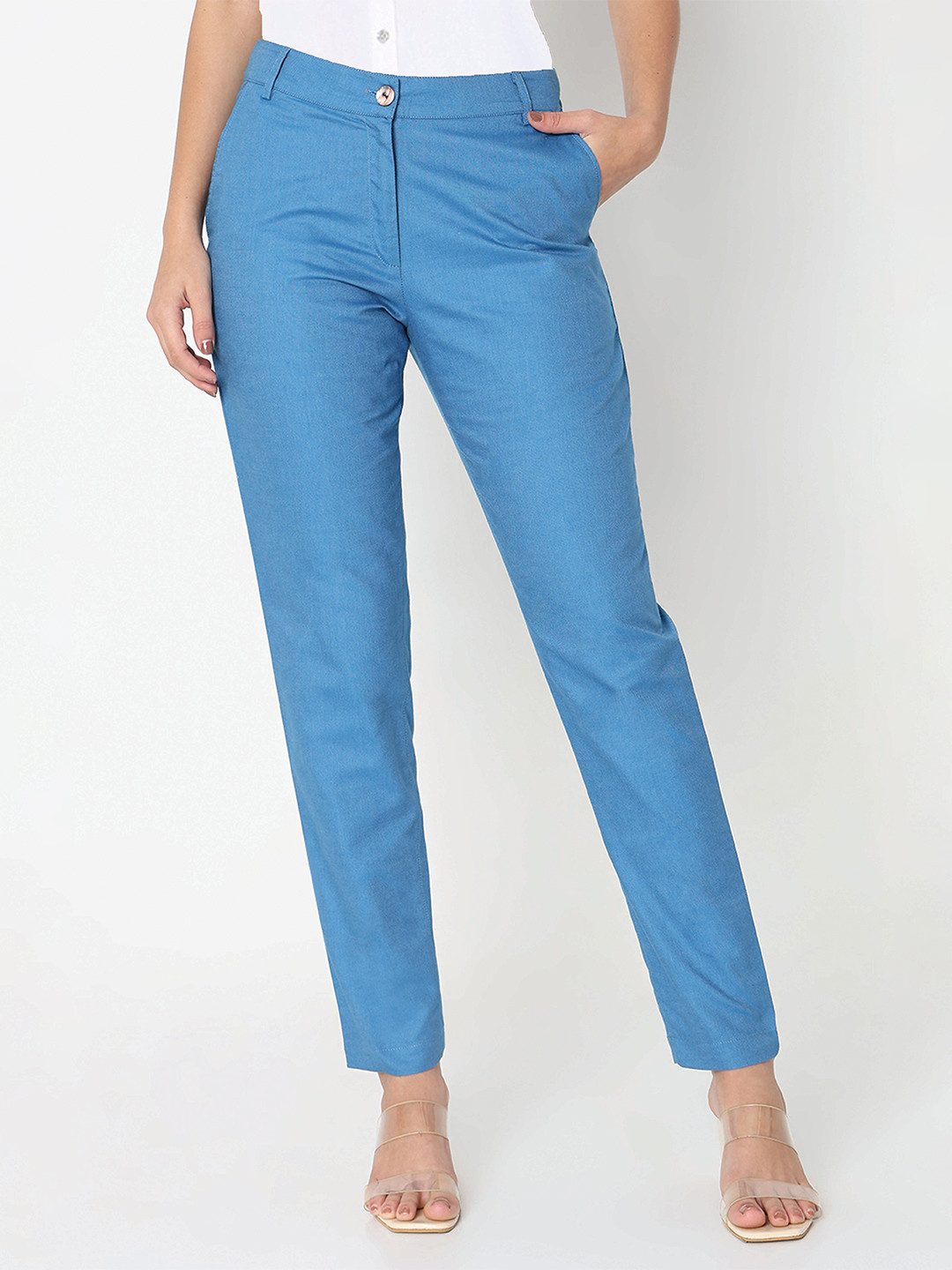 NOT SO PINK Women Comfort Straight Fit Trousers